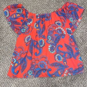 Off the Shoulder Silk Shirt